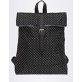 Batoh Enter Fold Top Backpack Black/White Polka Dot Print