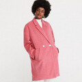 Reserved - Kabát ze směsi vlny - Růžová