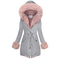 Manzara PARKA BUNDA ELORA šedě-růžová