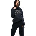 Nike černá mikina s kapucí a metalickým logem
