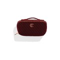 Charlotte Tilbury Organizer Velvet Makeup Bag - Large-Red
