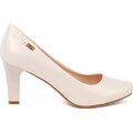 BASIC Světle béžové dámské lodičky na sloupku Sergio Leone, podpatek 7,5 cm Béžová