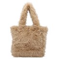 Firenze Stylová dámská plyšová kabelka do ruky Arianda, béžová