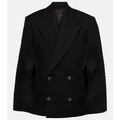 Wardrobe.NYC Double-breasted cropped virgin wool cape