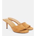 Jacquemus Cubisto 70 croc-effect suede mules