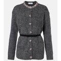 Self-Portrait Belted embellished cardigan