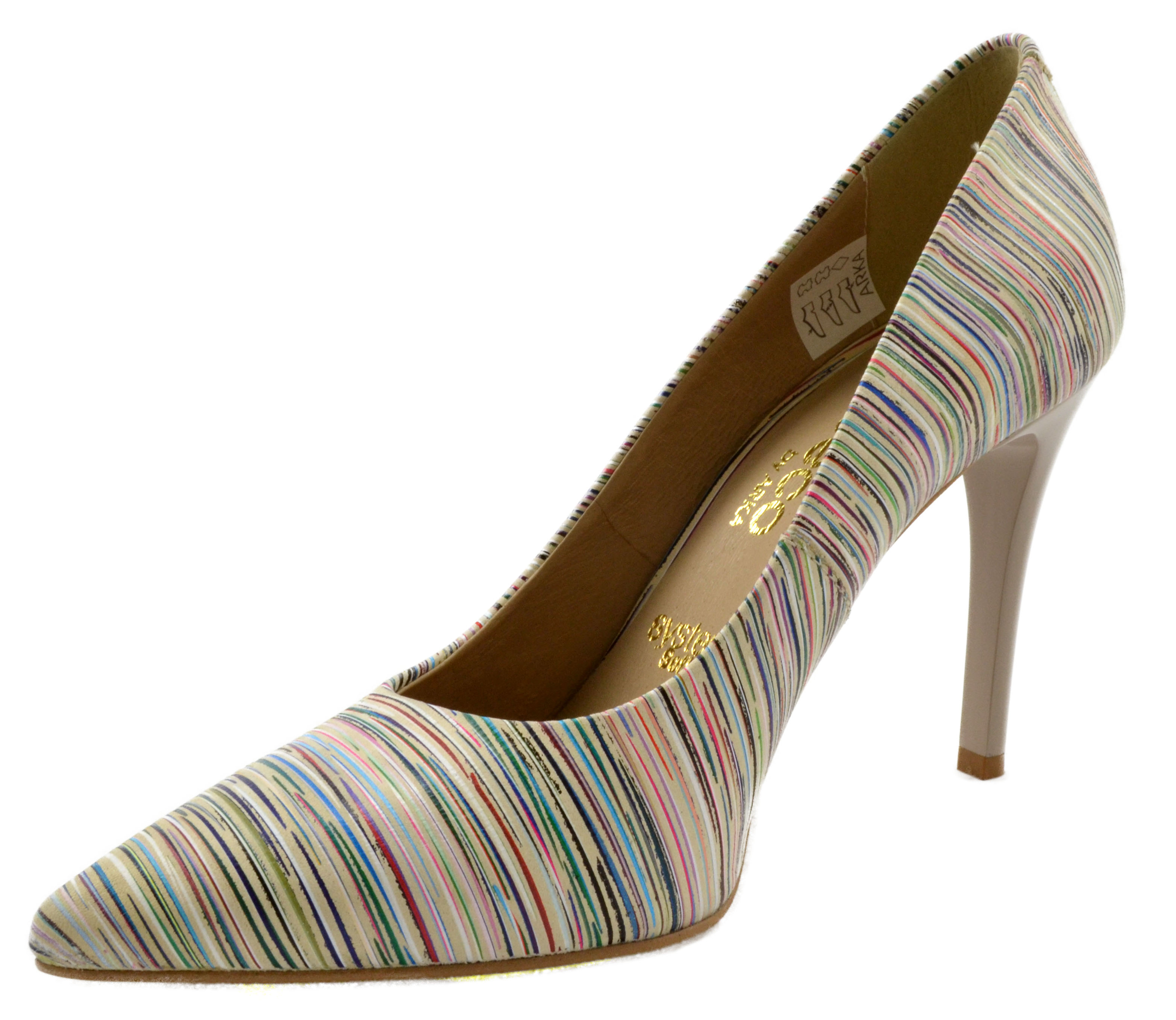 Arka Dámské kožené barevné lodičky