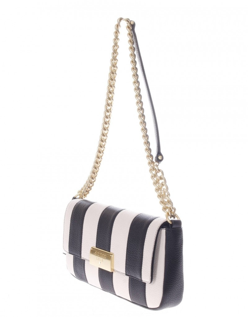 GUESS kabelka černá a bílá LUXE