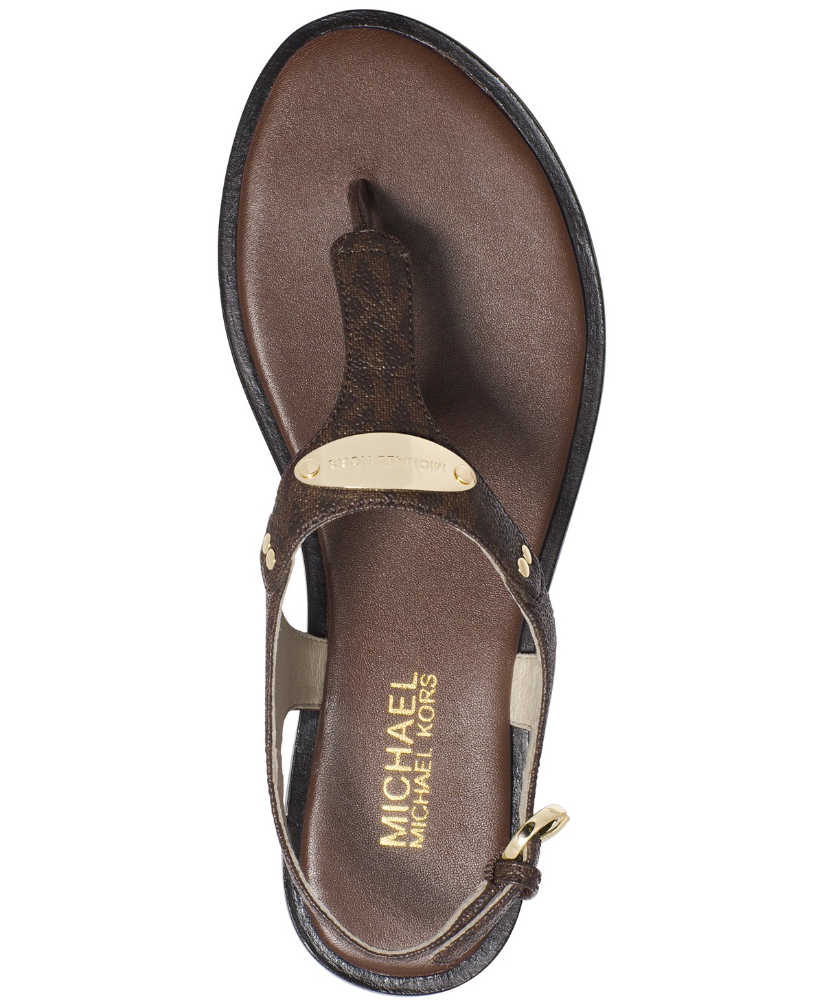 michael kors navy flat sandals