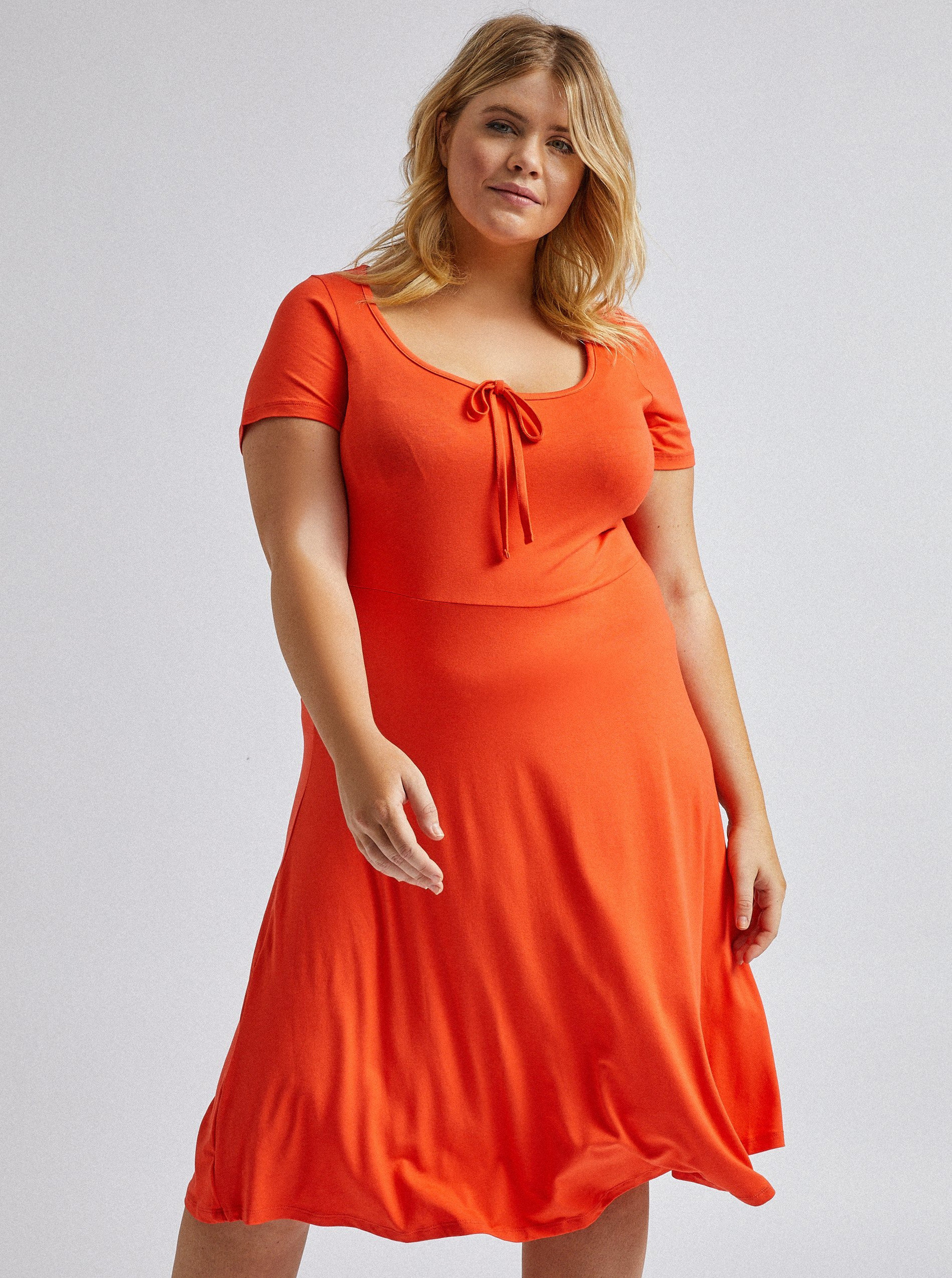 Oranžové šaty Dorothy Perkins Curve - GLAMI.cz