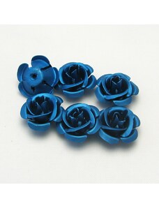 Hliníková růžička 15mm, modrá (6ks/bal)