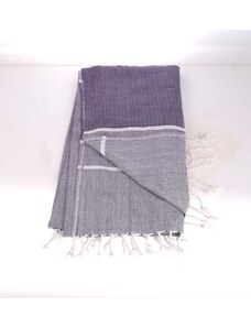 Plážové pareo a ručník z bavlny v jedném Kbas fialové