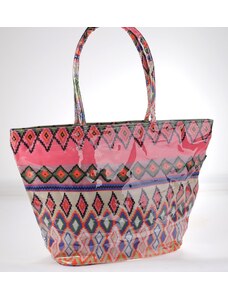 Plátěná taška z nepromokavého materiálu Kbas s aztéckým vzorem oranžová