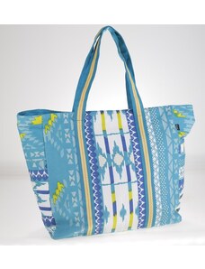Plátěná taška Kbas s aztéckým vzorem tyrkysová