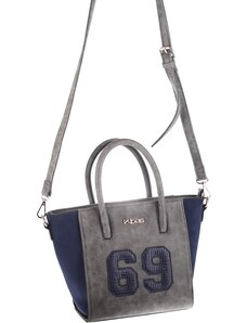 Elegantní kabelka z eko a syntetické kůže Kbas s číslem modrá