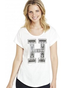F&F Dámské bílé tričko potisk písmeno H, A1769