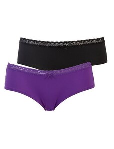 New Look 2pack - spodní kalhotky černá + fialová