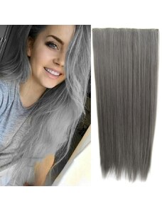 GIRLSHOW Clip in vlasy - 60 cm dlouhý pás vlasů - odstín Dim Grey