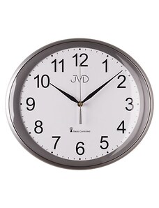 Moderní luxusní šedé přesné rádiem řízené hodiny JVD RH64.3
