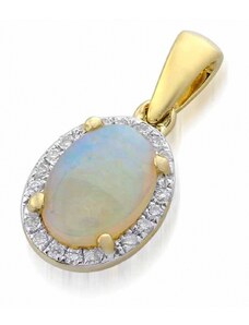 GEMS DIAMONDS Zlatý přívěsek s opálem a diamanty diamanty Briline M-3820557