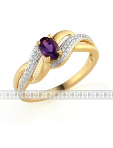GEMS DIAMONDS Zlatý prsten s ametystem Briline 3811741-5-57-95