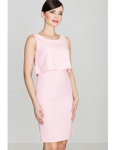 Elegantní šaty Lenitif K388 růžové