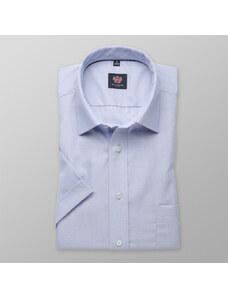 Willsoor Pánská slim fit košile s krátkým rukávem London 7844 v modré barvě s úpravou 2W Plus