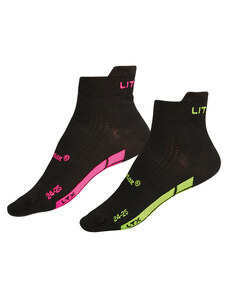 Sportovní ponožky Litex CoolMax 9A015 - černá - růžová