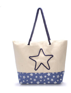 Bellugio Plážová taška s hvězdou Sarah, modrá