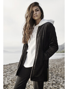 UC Ladies Dámská dlouhá sametová bunda černá