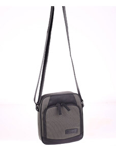 Pánská taška přes rameno z nylonu Kbas s přední kapsou šedá