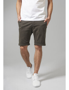 UC Men Stretch Turnup Chino Shorts tmavě olivové