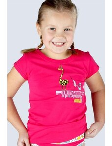 GINA Dívčí tričko s krátkým rukávem Disco VI 28003P - bordo