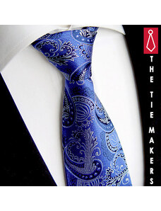 Beytnur 236-1 hedvábná kravata výrazná modrá paisley