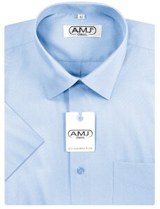 Pánská košile AMJ Comfort fit s krátkým rukávem - modrá/azurová JK46
