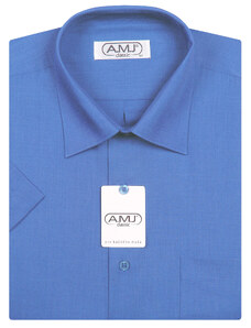 Pánská košile AMJ Comfort fit s krátkým rukávem - modrá JK89