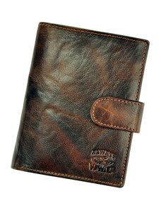 Hnědá pánská kožená peněženka Always Wild N4L-BC se štírem na upínku