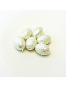 Oválné vroubkované perly, 10x14mm (6ks/bal)