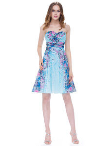 Ever Pretty krátké šaty květinové modré 5498