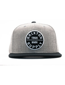 Kšiltovka BRIXTON OATH III Medium Profile MP Light Heather Grey/Black Snapback