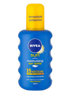 Nivea Sun Moisturising Sun Spray - Sprej na opalování SPF 15 200 ml