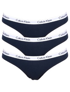 CALVIN KLEIN Dámské kalhotky CALVIN KLEIN Carousel 3-pack bikini černá