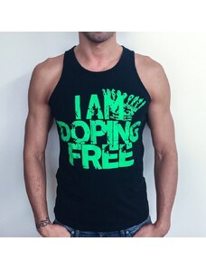 I am doping free Pánské černé tílko 003-ICN