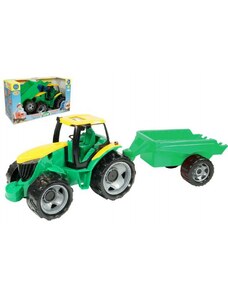 Teddies Traktor plast bez lžíce a bagru s vozíkem v krabici 71x35x29cm