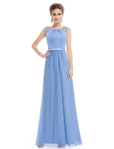 Ever-Pretty Blankytně modré dlouhé šifonové šaty bez rukávů