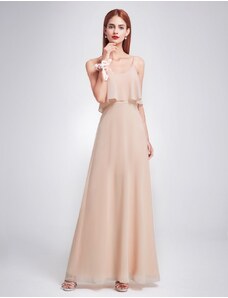 Ever-Pretty Béžové družičkovské šaty minimalistického stylu