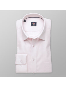 Willsoor Pánská slim fit košile světle růžová s jemným vzorem 8362