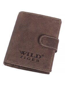 Pánská kožená peněženka Wild Tiger, tmavě hnědá, AM-28-072