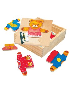 Bino Puzzle šatní skříň - medvědice