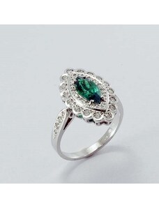 Zlatnictví U Kostela Smaragdový prsten s diamanty 24474
